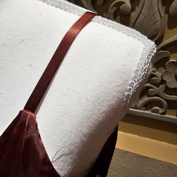 Galina Signature 4 Rust Satin Formal Gown Long Maxi Dress Bridesmaid Evening - Picture 7 of 13